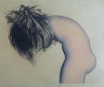 LADISLAV KUKLIK / NAAKTE VROUW / KLEURETS / 53x62cm / SIG, Antiek en Kunst, Ophalen of Verzenden