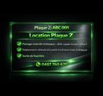 Location Plaque Z
 Passage contrôle technique, Autos : Divers