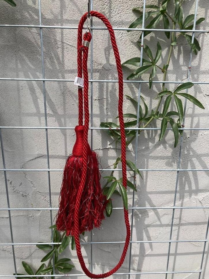 EMBRASSE GORDIJNSLUITER FLOS ROOD MET ZILVER NIEUW, Huis en Inrichting, Woonaccessoires | Overige, Nieuw, Verzenden