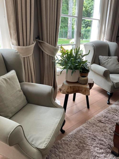 TWEE Oorfauteuils ARCADIA ambachtelijk in perfecte staat, Huis en Inrichting, Fauteuils, Gebruikt, Stof, 50 tot 75 cm, Minder dan 75 cm