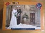 001 - puzzel huwelijksportret van de koning en koningin, Ophalen of Verzenden, 500 t/m 1500 stukjes, Zo goed als nieuw, Legpuzzel