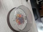 Vintage taartschaal met fruitdoos, Ophalen of Verzenden