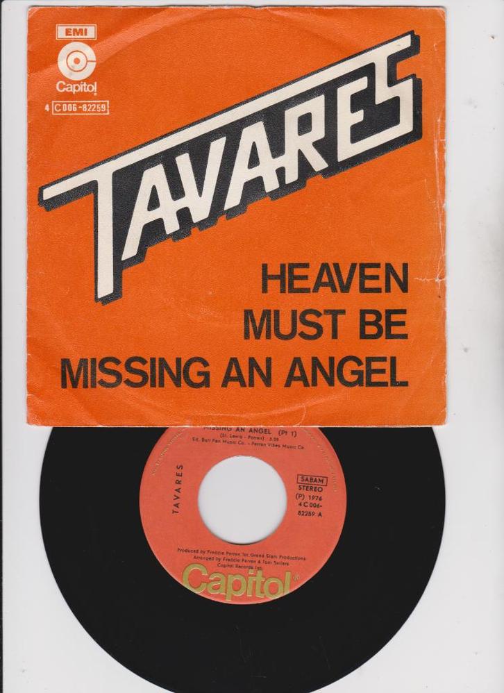 Tavares – Heaven Must Be Missing An Angel Part 1 & Part 2, Cd's en Dvd's, Vinyl Singles, Gebruikt, Single, R&B en Soul, 7 inch