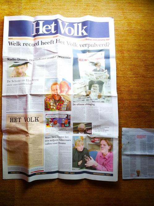 Jumbo-editie krant “Het Volk” 15 juni 1993 (1,40mx1m), Livres, Journaux & Revues, Comme neuf, Journal, Enlèvement ou Envoi