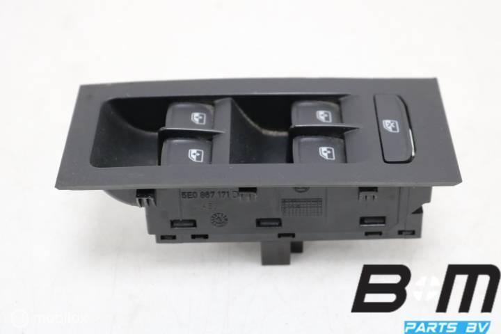 Raamschakelaars linksvoor Skoda Octavia 3 5E0959857A, Auto-onderdelen, Dashboard en Schakelaars, Gebruikt