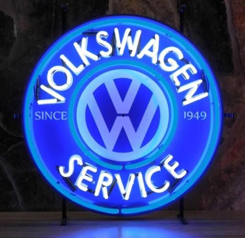 Volkswagen service neon mancave garage showeoom decoratie, Verzamelen, Merken en Reclamevoorwerpen, Zo goed als nieuw, Lichtbak of (neon) lamp
