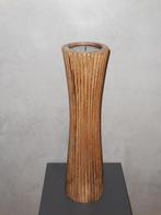 Massief houten kandelaar, Comme neuf, Brun, 25 à 50 cm, Bois