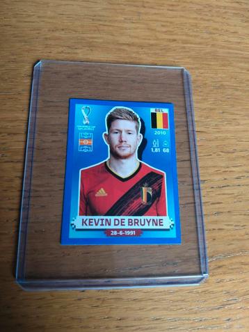 Kevin de Bruyne Panini sticker WK Qatar blauwe rand, Enlèvement ou Envoi, Comme neuf, Autocollant