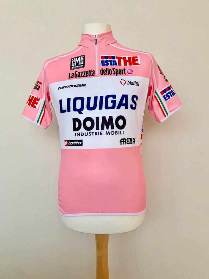 Giro d’Italia 2010 Leader Jersey Liquigas Doimo Ivan Basso, Sport en Fitness, Wielrennen, Nieuw, Kleding, Ophalen of Verzenden