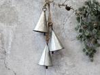 Stoere zinken bellen set/3 aan touw Kerst, Ophalen of Verzenden, Nieuw