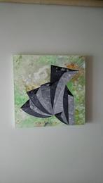 Modern, abstracte schilderij 50 x 50 cm  :20€, Antiek en Kunst, Ophalen