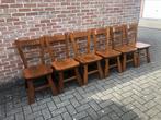 Brutalist vintage design stoelen setprijs, Leer, Ophalen of Verzenden, Wit