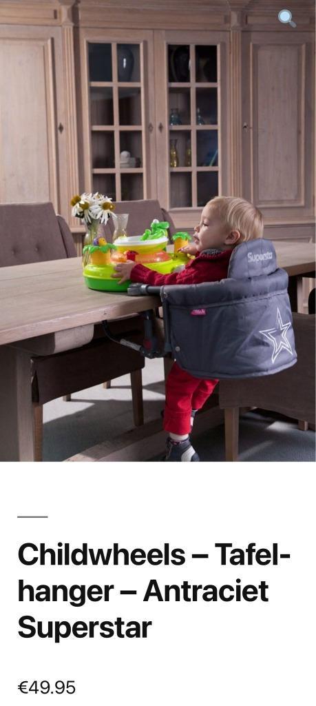 Chaise haute pliable et portable de la marque Child wheels., Kinderen en Baby's, Kinderstoelen, Zo goed als nieuw, Inklapstoel