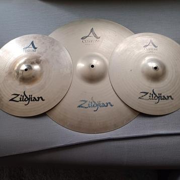 Zildjian a custom 14 :"hihat + 20" medium ride voor drumstel