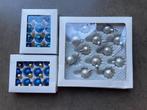 Kleine kertsballen wit & blauw, Diversen, Kerst, Ophalen of Verzenden, Gebruikt