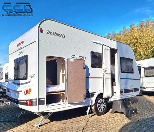 Dethleffs C’Joy 410 LK, Caravans en Kamperen, Caravans, Bedrijf, tot en met 5, 750 - 1000 kg, Treinzit, Dethleffs, Dwarsbed, Dwars-stapelbed