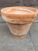 1x rood bruine vorstbestendige terracotta bloempot H 14 cm, Ophalen of Verzenden, Terracotta, Binnen