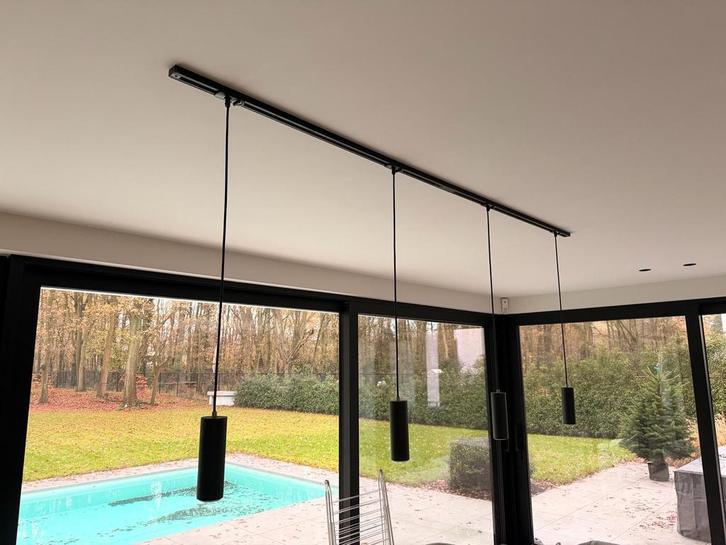 Hanglamp, Huis en Inrichting, Lampen | Hanglampen, Gebruikt, 75 cm of meer, Metaal, Ophalen