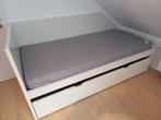 Eenpersoonsbed met onderbed, Huis en Inrichting, Ophalen, Eenpersoons, Wit, 200 cm
