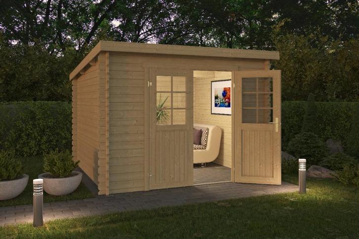 Blokhut Nadia 275x230 Onbehandeld vuren, Hobby en Vrije tijd, Overige Hobby en Vrije tijd, Nieuw, Verzenden