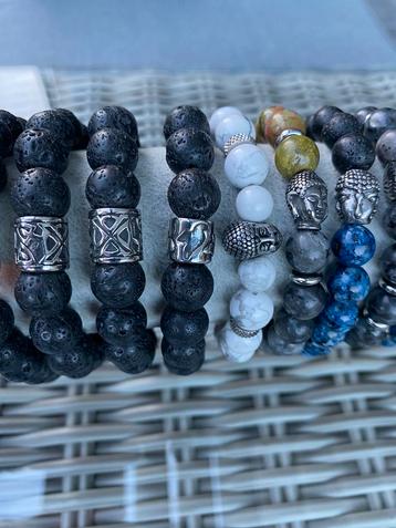 Armbanden uit natuursteen, voor heren (NIEUW) beschikbaar voor biedingen
