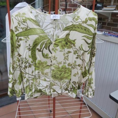 Cropped blouse nieuw bladprint Heart Mind mt 36, Kleding | Dames, Blouses en Tunieken, Nieuw, Maat 36 (S), Groen, Ophalen of Verzenden