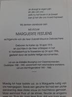 Oudstrijder 1940-1945, lid van de inlichtingendienst 1941, Verzamelen, Bidprentjes en Rouwkaarten, Ophalen of Verzenden