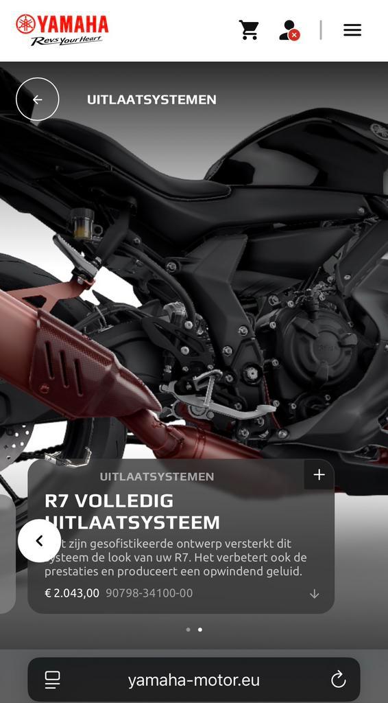 Akrapovic full system yamaha r7, Motoren, Onderdelen | Yamaha, Gebruikt, Ophalen