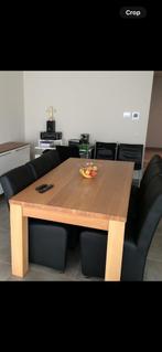 8 mooie eetkamer zetels en tafel, Huis en Inrichting, Ophalen, Kunststof, Zwart, Zo goed als nieuw