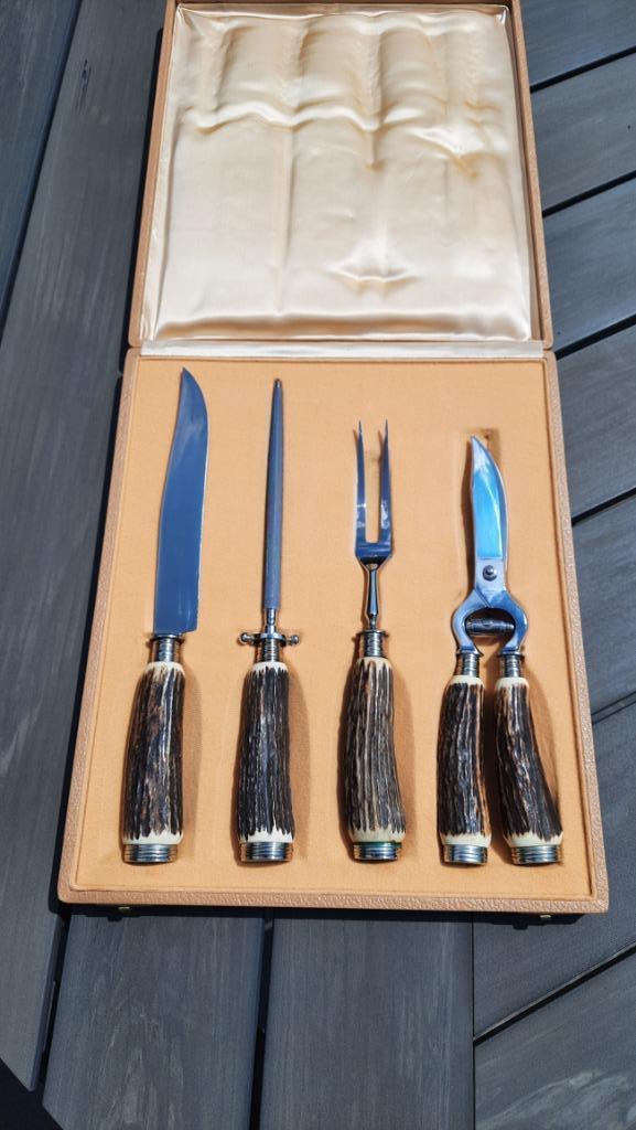 Vintage Wüsthof Professionele Vleessnijset, Antiek en Kunst, Antiek | Bestek, Ophalen of Verzenden