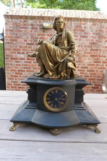 Brons Mozart  klok schouwgarnituur Bossiere Noir de Mazy? beschikbaar voor biedingen