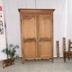Antieke Bruidskast in BLANK eiken hout H 228 B 136 D 61, Ophalen