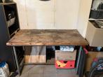 Vintage Oude werkbank/werktafel, Doe-het-zelf en Bouw, Werkbanken, Ophalen, Gebruikt, 120 tot 170 cm
