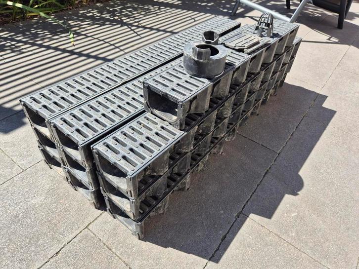 ACO Hexaline roostergoot 1m afvoergoten afvoergoot terras, Doe-het-zelf en Bouw, Buizen en Afvoer, Gebruikt, Afvoer, Ophalen