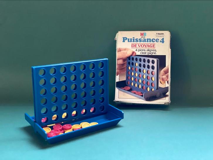 Vintage reisspel Puissance 4 (MB Jeux) – Vier op een Rij, Hobby en Vrije tijd, Gezelschapsspellen | Bordspellen, Gebruikt, Reisspel
