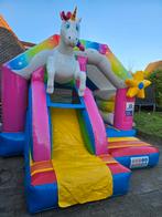 Unicorn comboslide springkasteel, Ophalen of Verzenden, Zo goed als nieuw