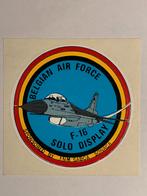 Sticker F-16 Solo Display Belgian Air Force, Collections, Enlèvement ou Envoi, Armée de l'air, Autres types