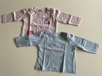 2 t-shirts met lange mouw - Mt 56, Enfants & Bébés, Vêtements de bébé | Taille 56, Fille, Utilisé, Zeeman, Enlèvement ou Envoi