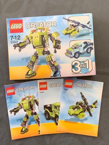 31007 LEGO Creator 3 in 1 Power Mech beschikbaar voor biedingen