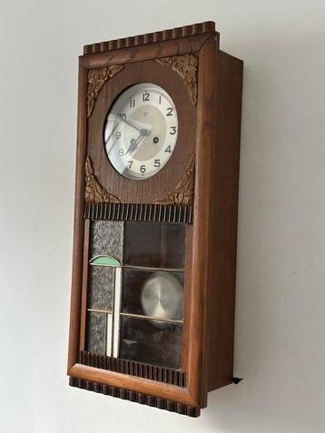 Unieke Duitse wandklok – FMS Freiburg ca. 1930 met sleutel beschikbaar voor biedingen
