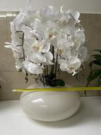 Prachtige witte kunst orchidee met witte vaas, Huis en Inrichting, Nieuw, Binnen, Ophalen