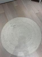Rond vloerkleed van licht jute - 110cm, Huis en Inrichting, Stoffering | Tapijten en Vloerkleden, Ophalen, Gebruikt, Rond