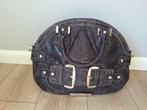 Handtass Guess donker paars crocco in perfecte staat, Ophalen of Verzenden, Zo goed als nieuw, Paars, Handtas