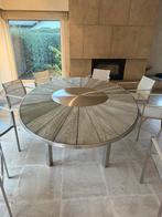 Royal botania tuintafel en 8 stoelen, Tuin en Terras, Ophalen, Gebruikt, Ovaal, Teakhout