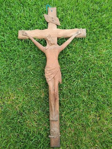 Jezus aan kruis Christus  houten  beschikbaar voor biedingen