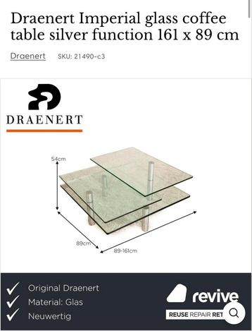DRAENERT Design salontafel “Imperial”.