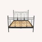 Zwart metalen bed Ikea nordsund, Ophalen, Zo goed als nieuw, Zwart, 200 cm