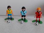 Playmobil vintage 3 voetballers rode duivels Brazilië Argent, Kinderen en Baby's, Speelgoed | Playmobil, Ophalen of Verzenden