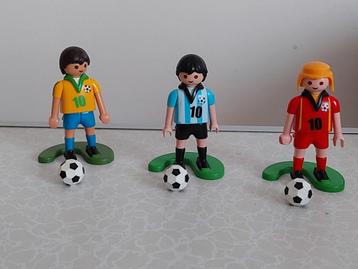 Playmobil vintage 3 voetballers rode duivels Brazilië Argent beschikbaar voor biedingen