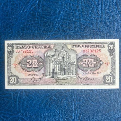 Ecuador - 20 Pesos 1988 - Pick 121Aa - UNC, Postzegels en Munten, Bankbiljetten | Amerika, Los biljet, Zuid-Amerika, Ophalen of Verzenden